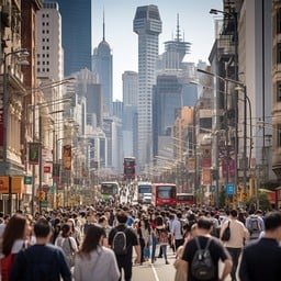 Bustling City Life