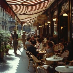 Bustling Street Cafe